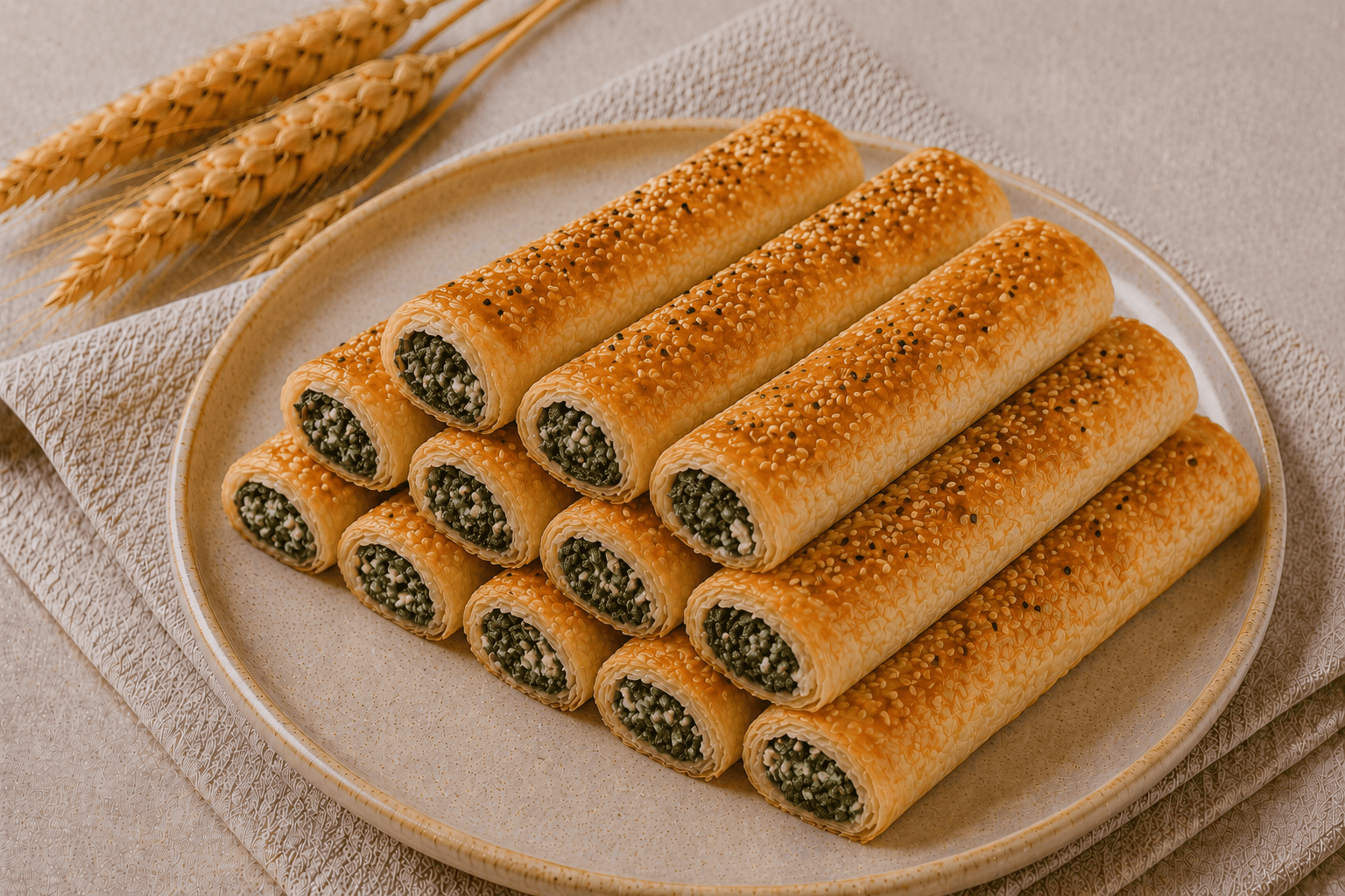 Ispanaklı Rulo Böreği